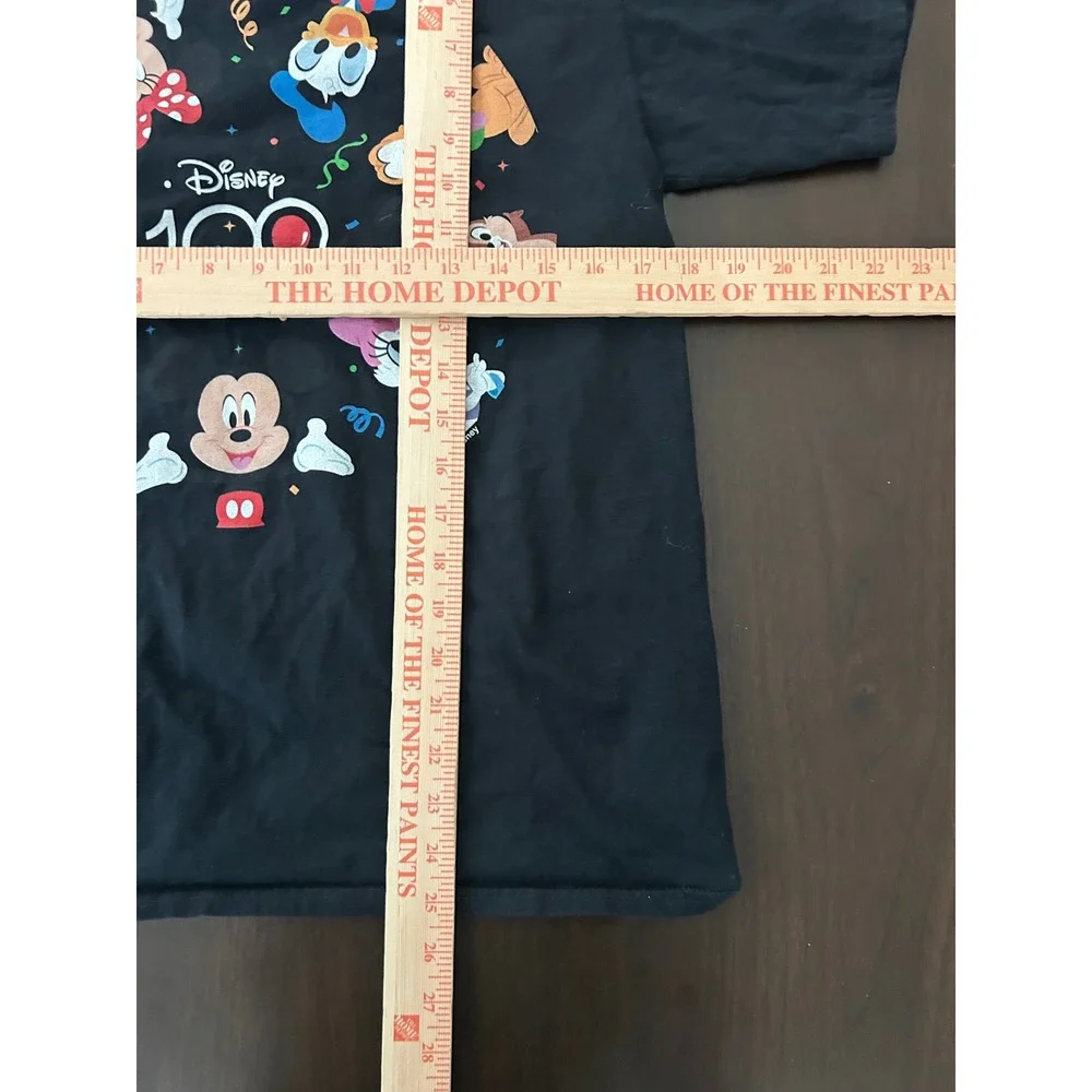 Disney 100 Years of Wonder T-Shirt Mens Medium Black Mickey Mouse Friends Tee